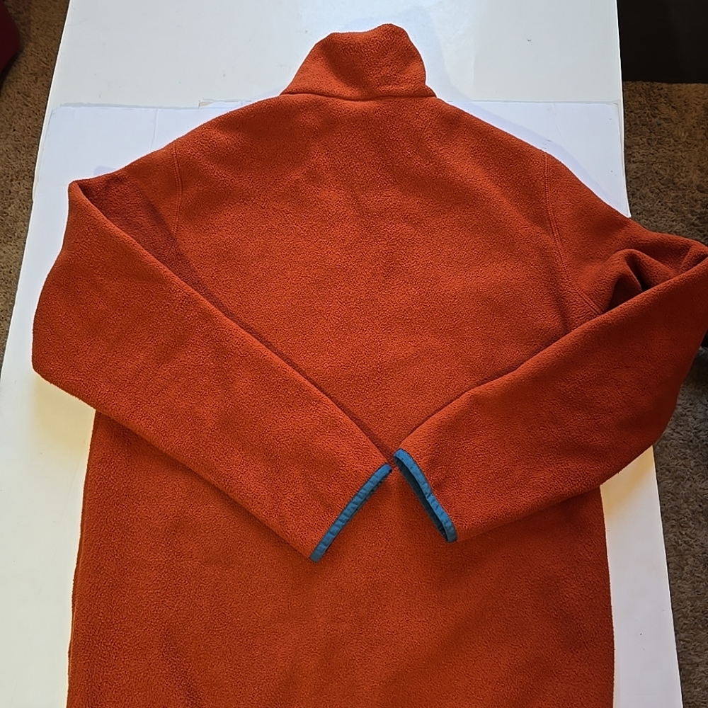 Cotopaxi Teca Full Zip Burnt Orange Fleece Jacket with Colorful Stripes Size M - Picture 8 of 9